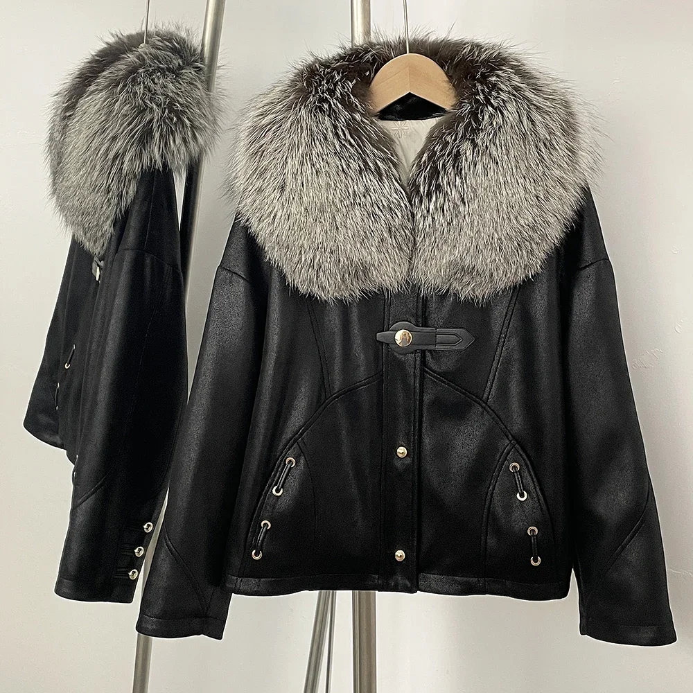 Winter Clothing Store - Down Jacket Women Suede Autumn White