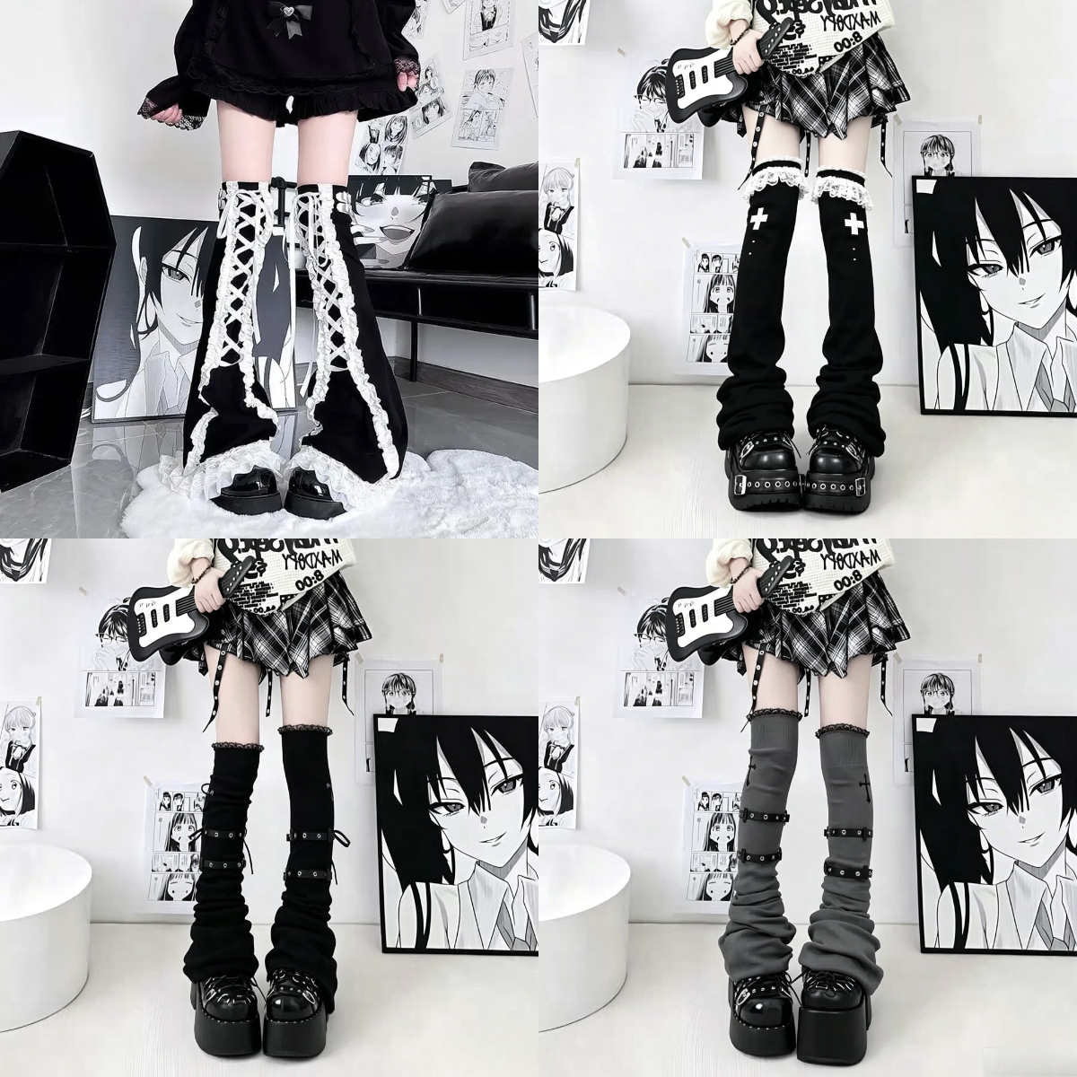 Winter Clothing Leg Warmers - Korean Subculture Y2K Spicy Girls JK