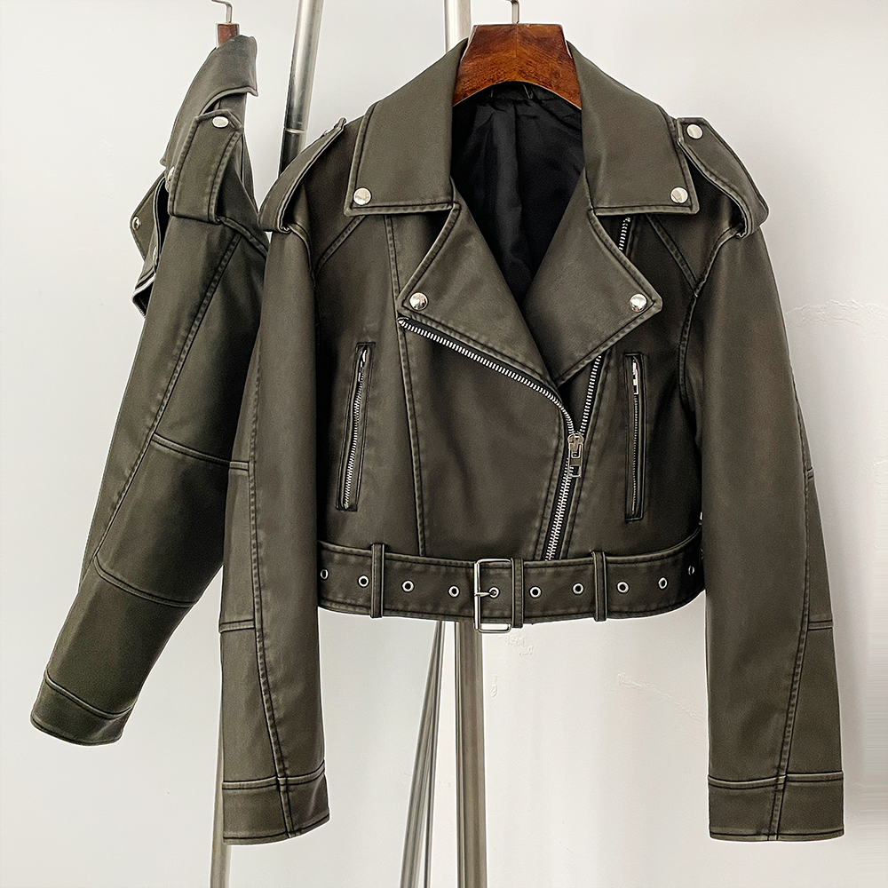 Winter Clothing Store - Elegant Faux Leather Jacket Female New