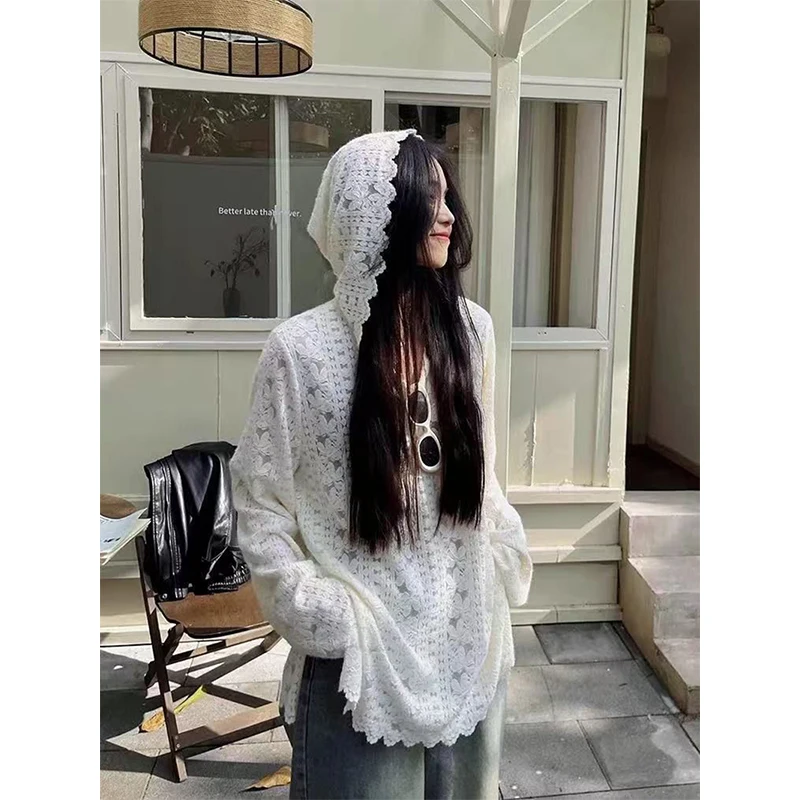 Y2K Lace Hooded Shirts Women S - огляд і ціна Y2K Winter Clothing